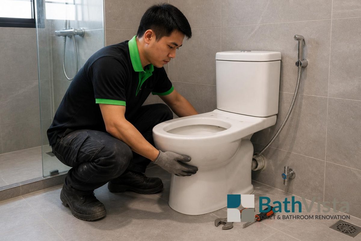 How Are Plumbing Works Handled During a Toilet Renovation in Singapore? by BathVista Toilet & Bathroom Renovation Singapore